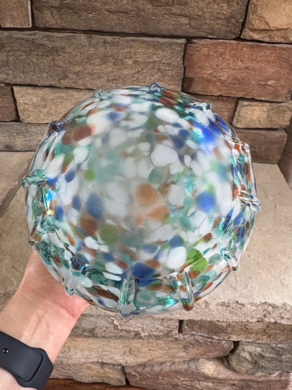 Confetti blown glass vase